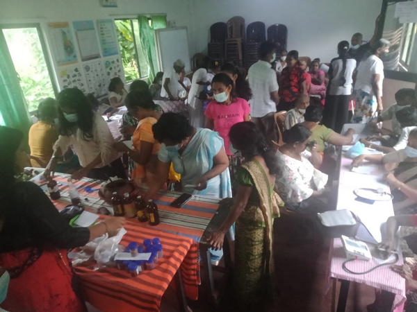 A medical clinic conducted by traditional Ayurvedic doctors at Homagama (2022-10-23)
